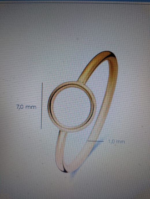 Guile1 Anillo oro de 18K motivo círculo calado que le da un toque moderno y singular