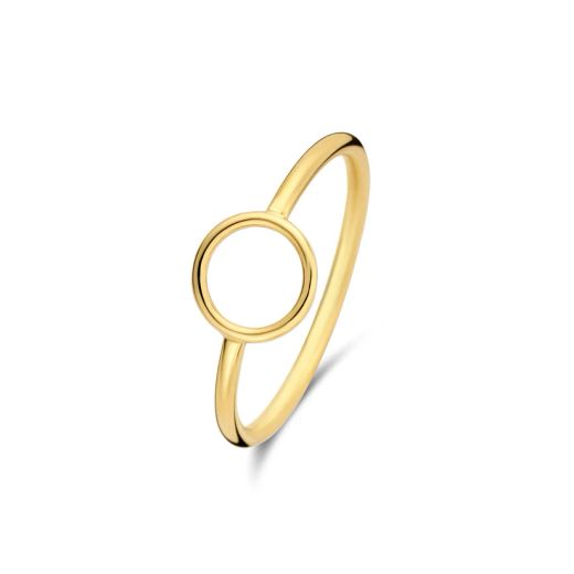 Guile1 Anillo oro de 18K motivo círculo calado que le da un toque moderno y singular