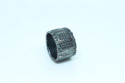 Sortija TIBET 5 LINEAS de mujer en plata de ley con gemas