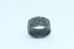 Sortija TIBET GRIETA de plata blanca o negra de mujer