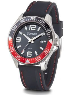 SPORT Earthquake D85431.02 Reloj Duward de pulsera para hombre, correa de silicona, esfera negra, calendario, diseño robusto y grande