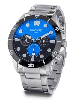 D95534.05 Reloj DUWARD de hombre colección Sport Spate esfera bicolor azul y negro acero inoxidable 316L