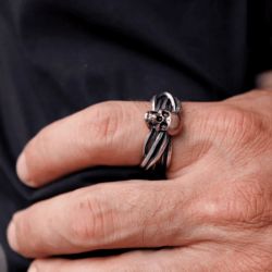 SR001X Anillo Plata de Palo colección Skull
