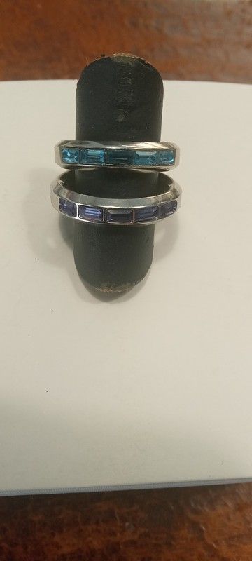 9034 Anillo MORELLATO de mujer piedra natural agua marina y amatista colección inlove