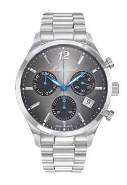 H411CHAN Reloj MATHEY TISSOT SWISS MADE para hombre Urban Chrono H411CHAN esfera gris y calendario