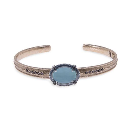 WB216X Pulsera Plata de Palo mujer bronce y circonitas