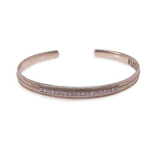 WB220X Pulsera Plata de Palo circonitas y bronce
