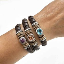 WB322M Pulsera PLATA DE PALO de mujer amatista