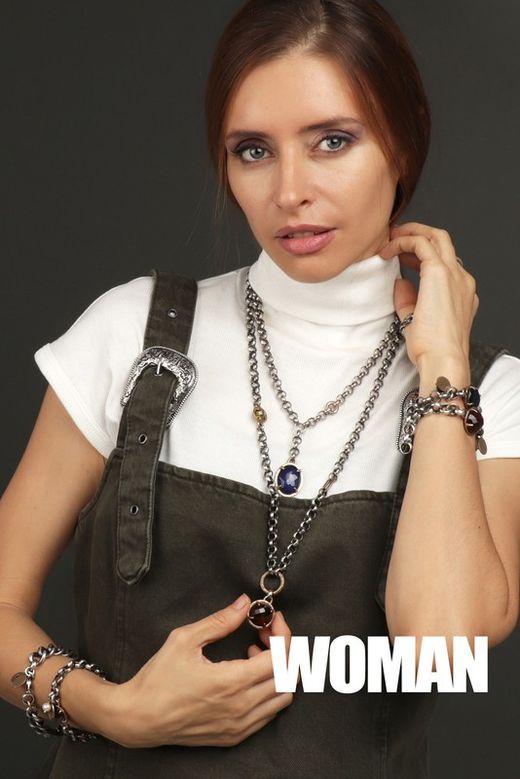 WB324X Pulsera Plata de Palo piedra cuarzo fumé