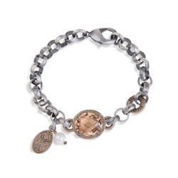 WB327X Pulsera cadena PLATA DE PALO Nitro para mujer