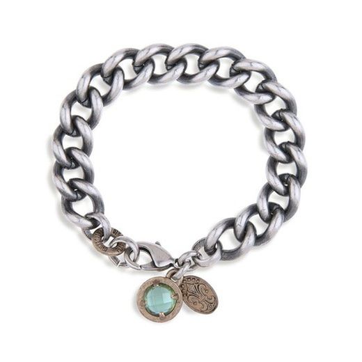 WB331X Pulsera Plata de Palo mujer cuarzo verde