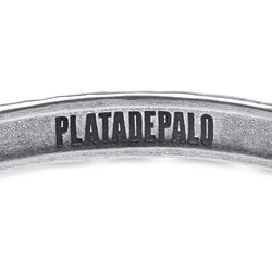 WB386X Pulsera modelo Gaia PLATA DE PALO para mujer con siete cabujones de granate natural de 4 milímetros