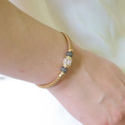 WB457X Pulsera Plata de Palo de mujer en cuero con circonita blanca y cierre de mosquetón