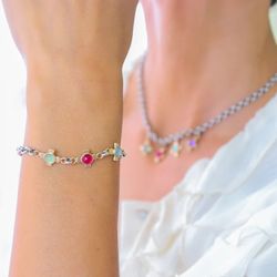 WB464X Pulsera PLATA DE PALO de mujer chapada en plata de ley 925 colección Nymbria
