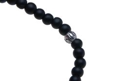 WB465N-1 Pulsera Plata de Palo mujer de bronce, ónix y circonitas colección Zaira