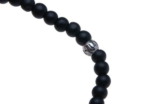 WB465N-1 Pulsera Plata de Palo mujer de bronce, ónix y circonitas colección Zaira