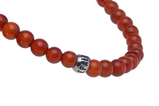 WB465O-1 Pulsera Plata de Palo de bronce, cornalina y circonitas colección Mina que te da energía y vitalidad