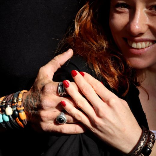 WB592X Pulsera Plata de Palo Mujer Fez con Plata 925, bronce, ónix,  cuero y textil, cierre de garfio