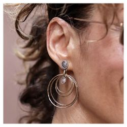 WE085X Pendientes Plata de Palo Woman