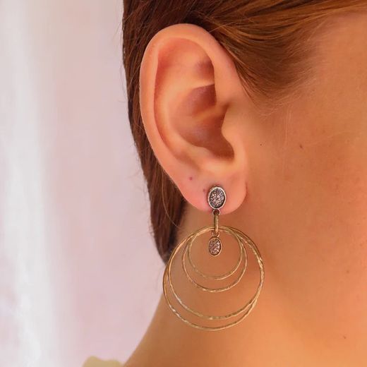 WE085X Pendientes Plata de Palo Woman