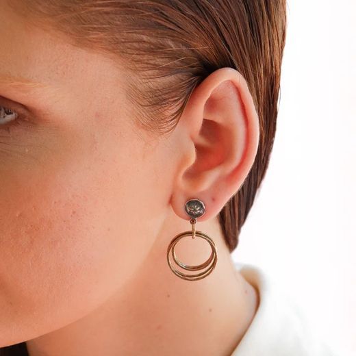WE099X Pendientes Plata de Palo mujer