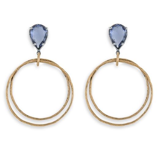 WE126X Pendientes Plata de Palo modelo Málaga en Cuarzo azul