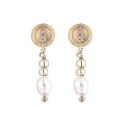 WE157G Pendientes Plata de Palo modelo Alethea de perlas de agua dulce irregulares para mujer