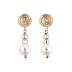 WE158G Pendientes Plata de Palo colección Allegra con perlas de agua dulce para mujer elegantes y atractivos