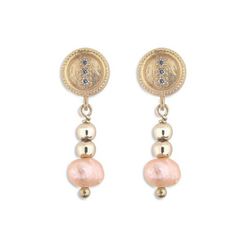 WE159G Pendientes Plata de Palo modelo Amaia de perlas para mujer