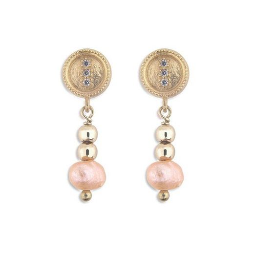 WE159G Pendientes Plata de Palo modelo Amaia de perlas para mujer