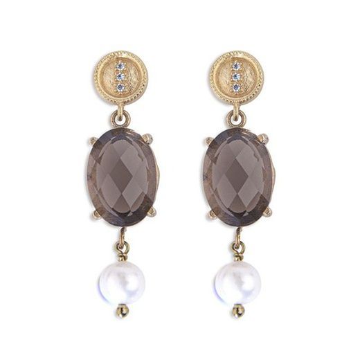 WE162G Pendientes Plata de Palo colección Dalila de perlas para mujer