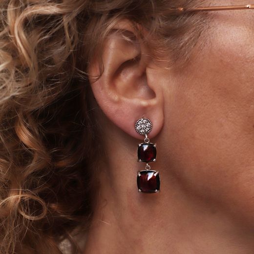 WE168X Pendientes Plata de Palo modelo Sele para mujer elegantes y atractivos