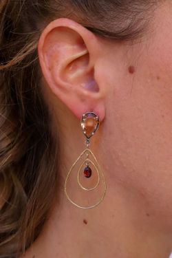 WE195X Pendientes Plata de Palo realizados en plata de ley 925 y bronce colección Serim