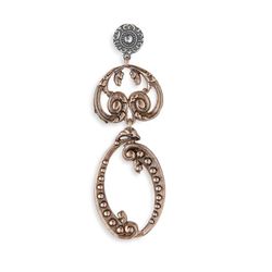 WE206X Pendientes Zafira PLATA DE PALO mujer de bronce con cenefa muy modernos