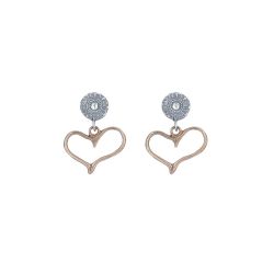 WE291X Pendientes PLATA DE PALO Mujer modelo Caftán de Plata 925 y Bronce