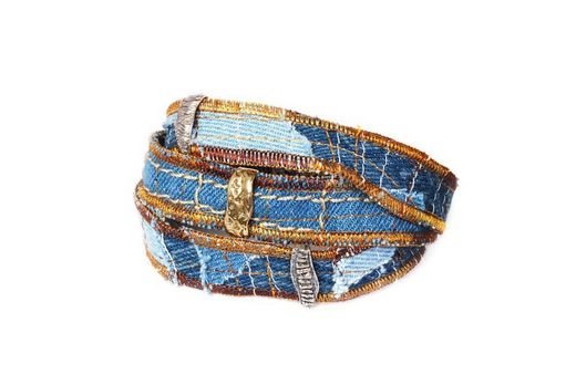 west026 Pulsera plata y bronce