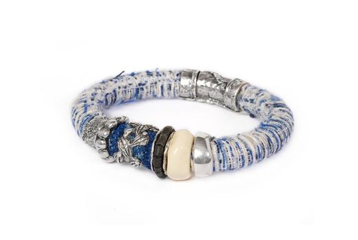 west048 Pulsera la bruixeta plata vaquera necesitada