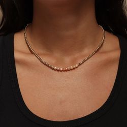 WN194X Collar Plata de Palo colección Esperanza de perlas para mujer