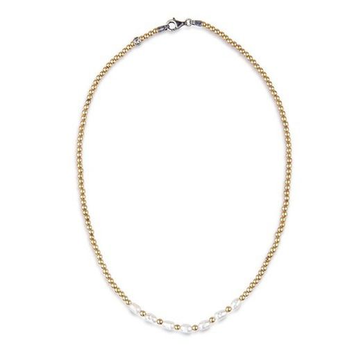 WN196X Collar Plata de Palo modelo Elaxi de perlas de agua dulce para mujer