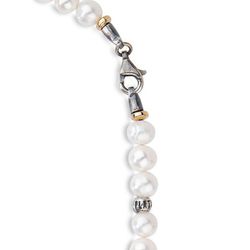 WN200X Collar mujer PLATA DE PALO Iara de perlas para mujer