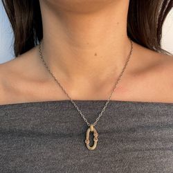 WN212X colgante de PLATA DE PALO para mujer que destaca el lujo y la elegancia