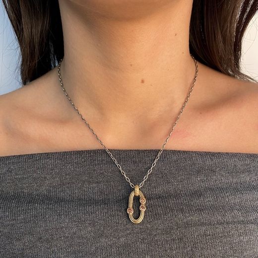 WN212X colgante de PLATA DE PALO para mujer que destaca el lujo y la elegancia