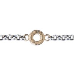 WN216X Collar PLATA DE PALO de mujer que destaca por su eslabón colgante en bronce y cuarzo fumé facetado