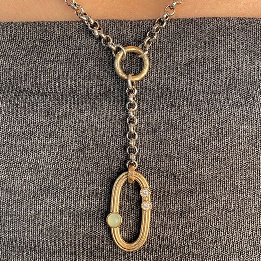 WN217X Collar Plata de Palo mujer cadena de rolo, una joya que combina la belleza clásica con toques modernos