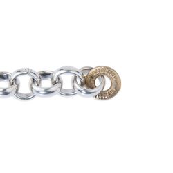 WN222X Collar Plata de Palo colección Samon para mujer en plata de 1ª ley con eslabones intercalados de bronce