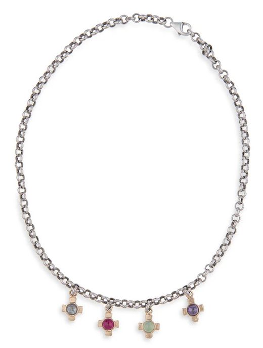 WN226X Collar PLATA DE PALO de mujer chapado en plata 925 colección Nymbria