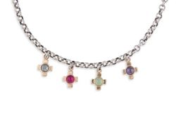 WN226X Collar PLATA DE PALO de mujer chapado en plata 925 colección Nymbria