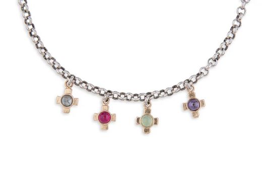WN226X Collar PLATA DE PALO de mujer chapado en plata 925 colección Nymbria