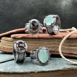 WR068X Anillo PLATA DE PALO Woman