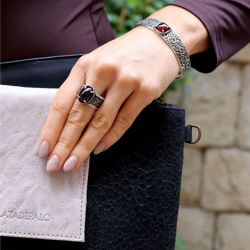 WR096X Anillo PLATA DE PALO modelo Feme para mujer elegante y extremado